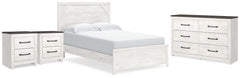 J&M Furniture - Ashley Furniture - Gerridan Queen Panel Bed, Dresser and 2 Nightstands - Queen Panel Bed, Dresser and 2 Nightstands - B1190B38
