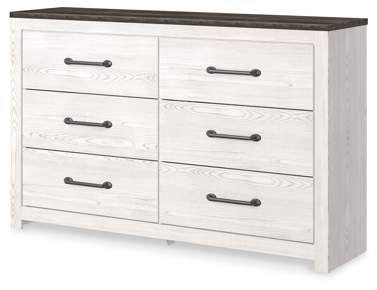 J&M Furniture - Ashley Furniture - Gerridan Dresser - Six Drawer Dresser / White/Gray - B1190-31