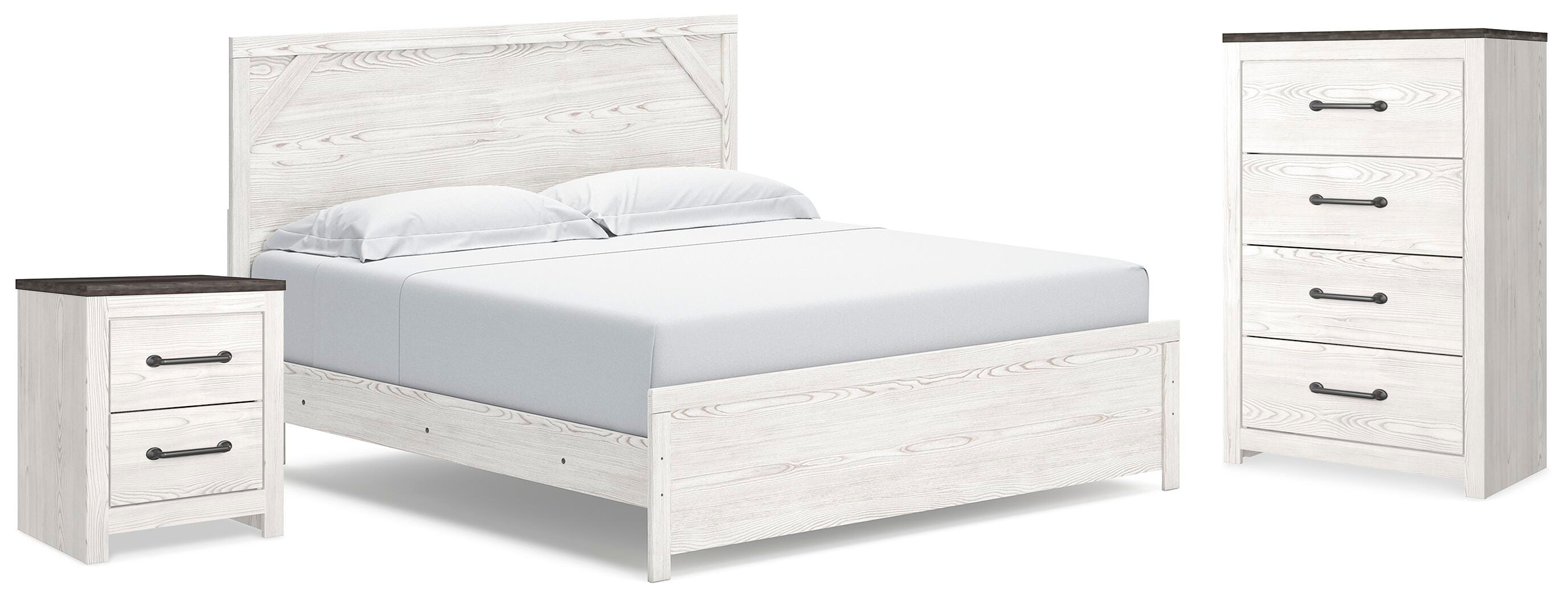 J&M Furniture - Ashley Furniture - Gerridan King Panel Bed, Chest and Nightstand - King Panel Bed, Chest and Nightstand - B1190B35