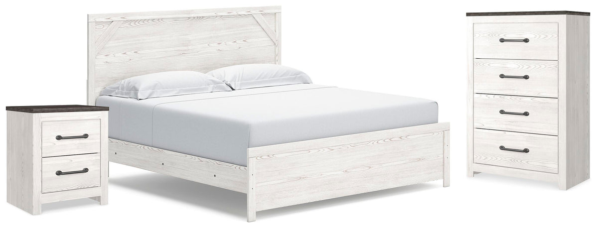 J&M Furniture - Ashley Furniture - Gerridan King Panel Bed, Chest and Nightstand - King Panel Bed, Chest and Nightstand - B1190B35
