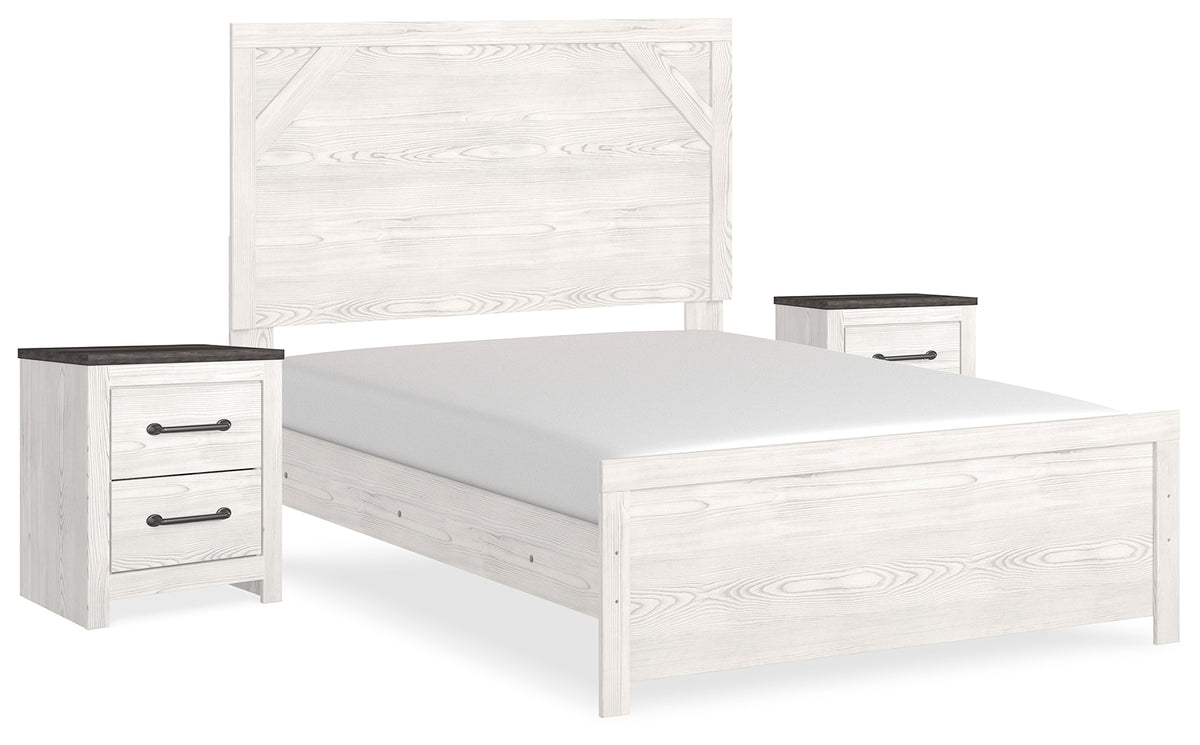 J&M Furniture - Ashley Furniture - Gerridan Full Panel Bed and 2 Nightstands - Full Panel Bed and 2 Nightstands - B1190B12