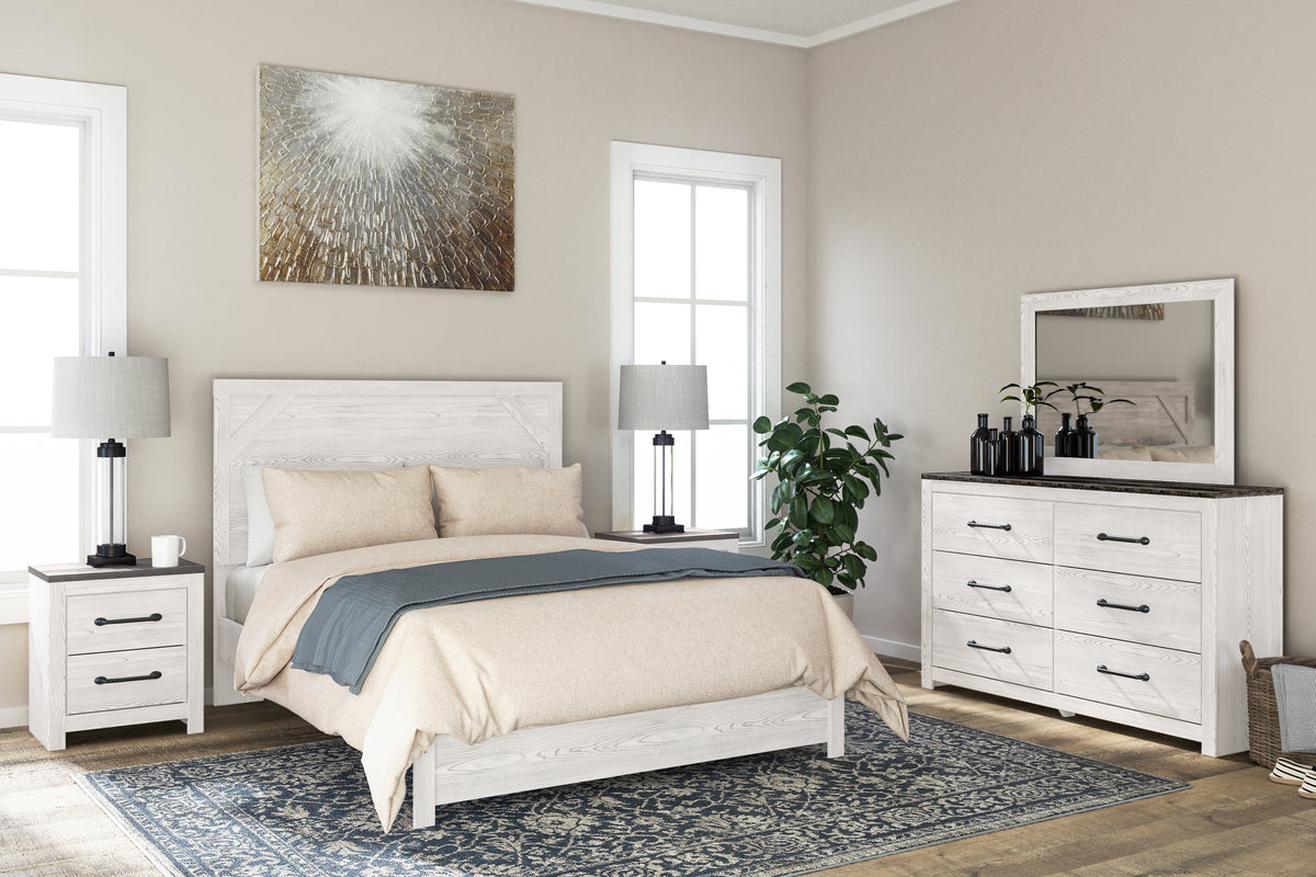 J&M Furniture - Ashley Furniture - Gerridan Nightstand - Two Drawer Night Stand / White/Gray - B1190-92