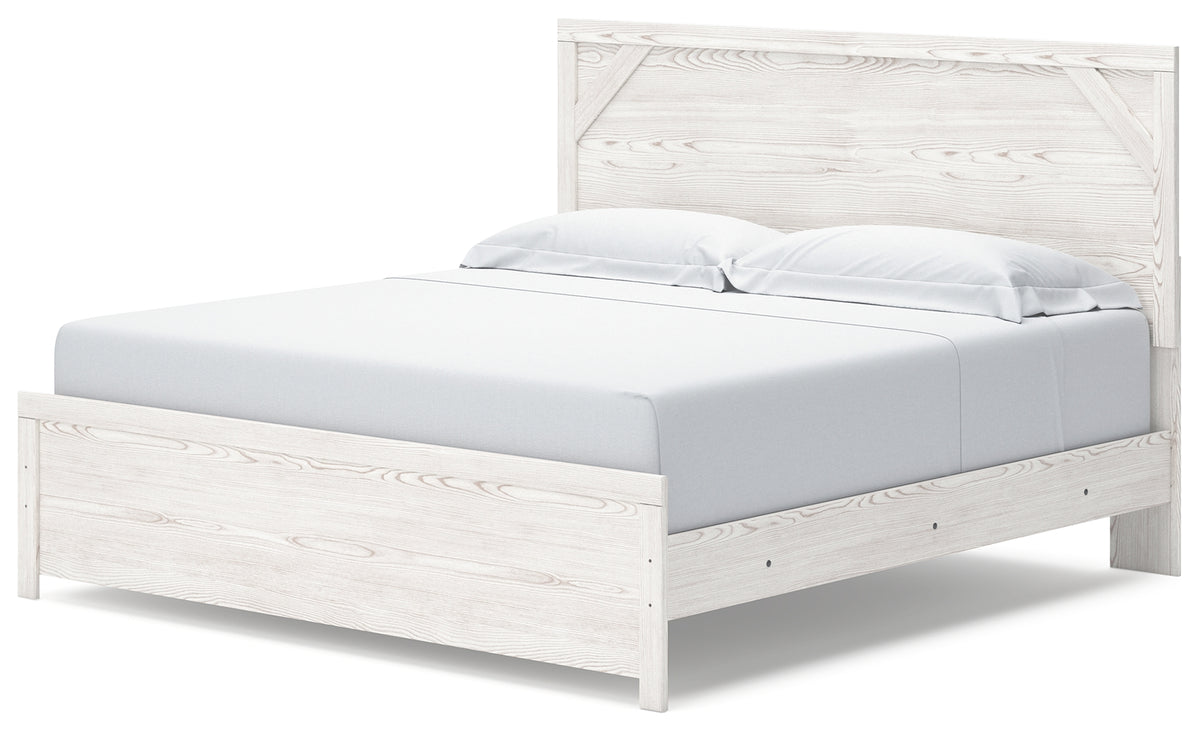 J&M Furniture - Ashley Furniture - Gerridan King Panel Bed - King Panel Bed / White/Gray - B1190B3