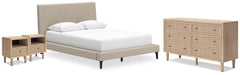 J&M Furniture - Ashley Furniture - Cielden Queen Upholstered Bed, Dresser and 2 Nightstands - Queen Upholstered Bed, Dresser and 2 Nightstands - B1199B20