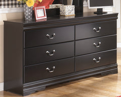 J&M Furniture - Ashley Furniture - Huey Vineyard Dresser - Six Drawer Dresser / Black - B128-31