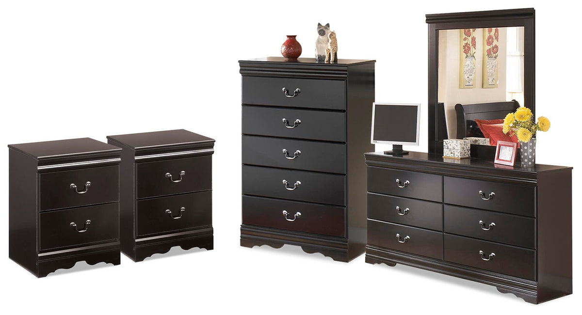 J&M Furniture - Ashley Furniture - Huey Vineyard Dresser, Mirror, Chest and 2 Nightstands - Dresser, Mirror, Chest and 2 Nightstands - B128B54
