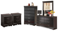 J&M Furniture - Ashley Furniture - Huey Vineyard Dresser, Mirror, Chest and 2 Nightstands - Dresser, Mirror, Chest and 2 Nightstands - B128B54