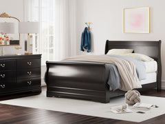 J&M Furniture - Ashley Furniture - Huey Vineyard Full Sleigh Bed - Full Sleigh Bed / Black - B128B9