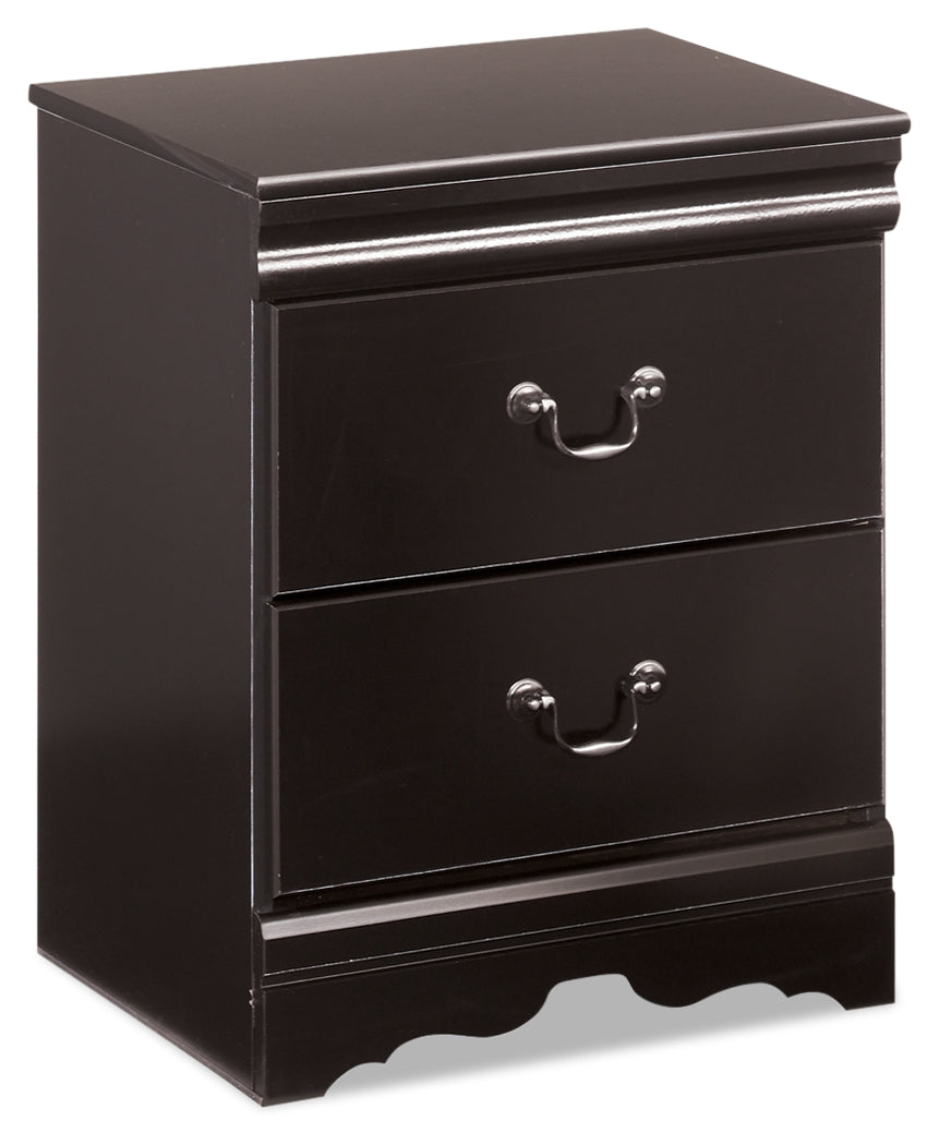 Huey Vineyard Twin Sleigh Bed with Mirroed Dresser and Nightstand