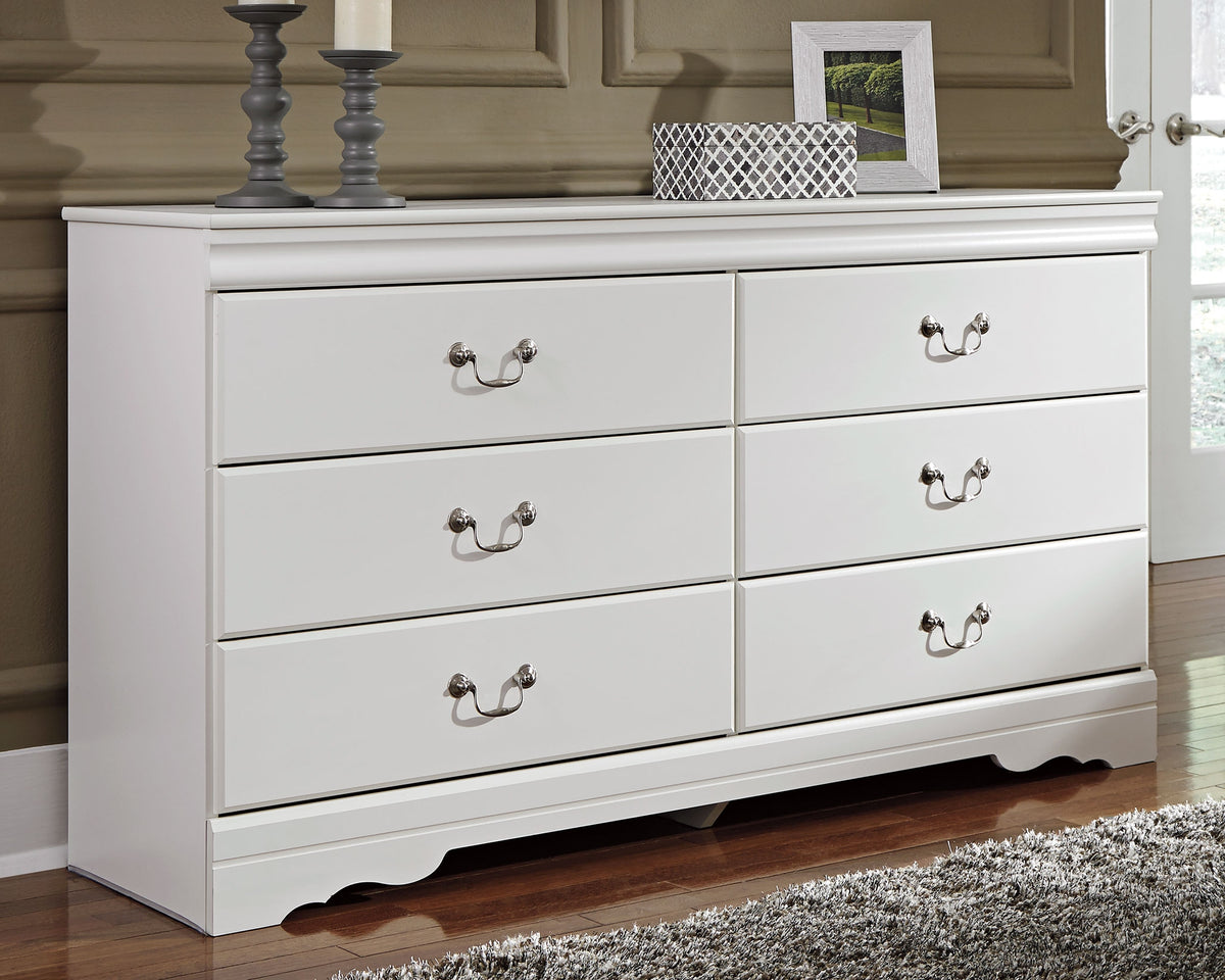 J&M Furniture - Ashley Furniture - Anarasia Dresser - Six Drawer Dresser / White - B129-31