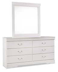 Anarasia Queen Sleigh Bed, Dresser, Mirror and 2 Nightstands