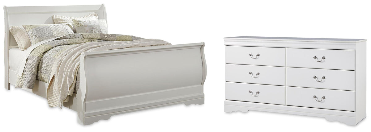 J&M Furniture - Ashley Furniture - Anarasia Queen Sleigh Bed and Dresser - Queen Sleigh Bed and Dresser - B129B24