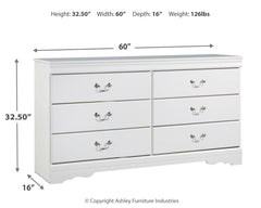 Anarasia Queen Sleigh Bed and Dresser