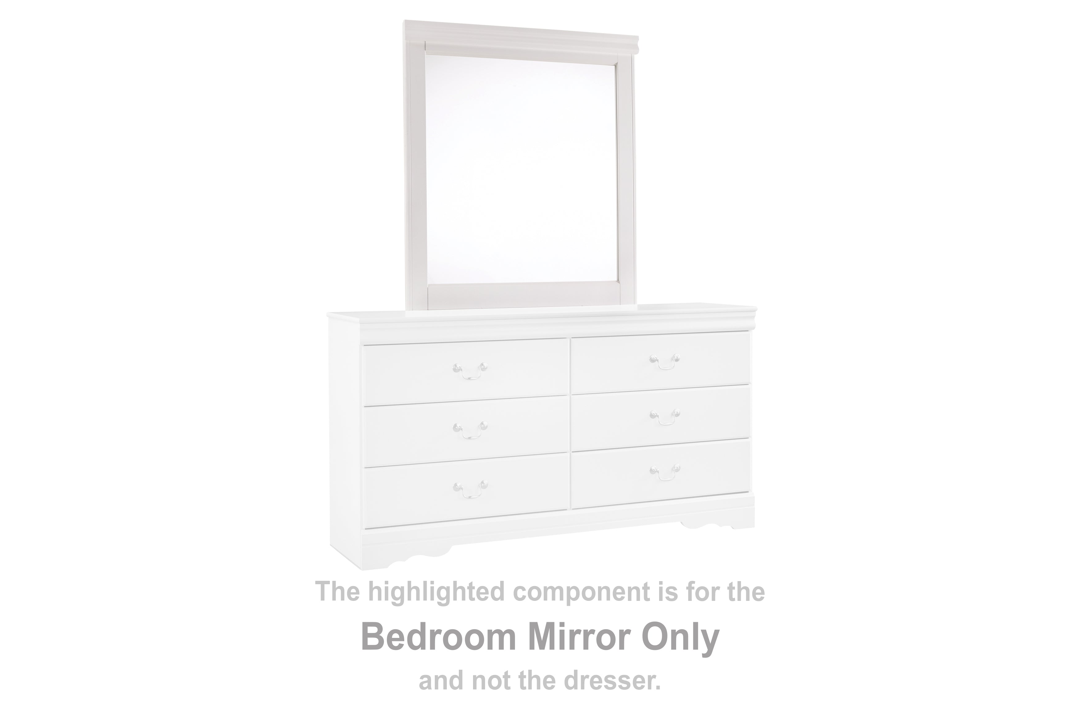 J&M Furniture - Ashley Furniture - Anarasia Bedroom Mirror - Bedroom Mirror / White - B129-36