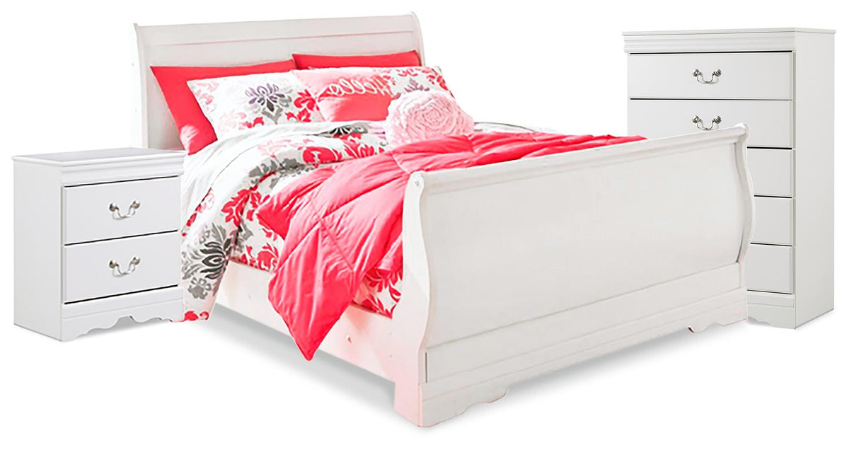 J&M Furniture - Ashley Furniture - Anarasia Full Sleigh Bed, Chest and Nightstand - Full Sleigh Bed, Chest and Nightstand - B129B22