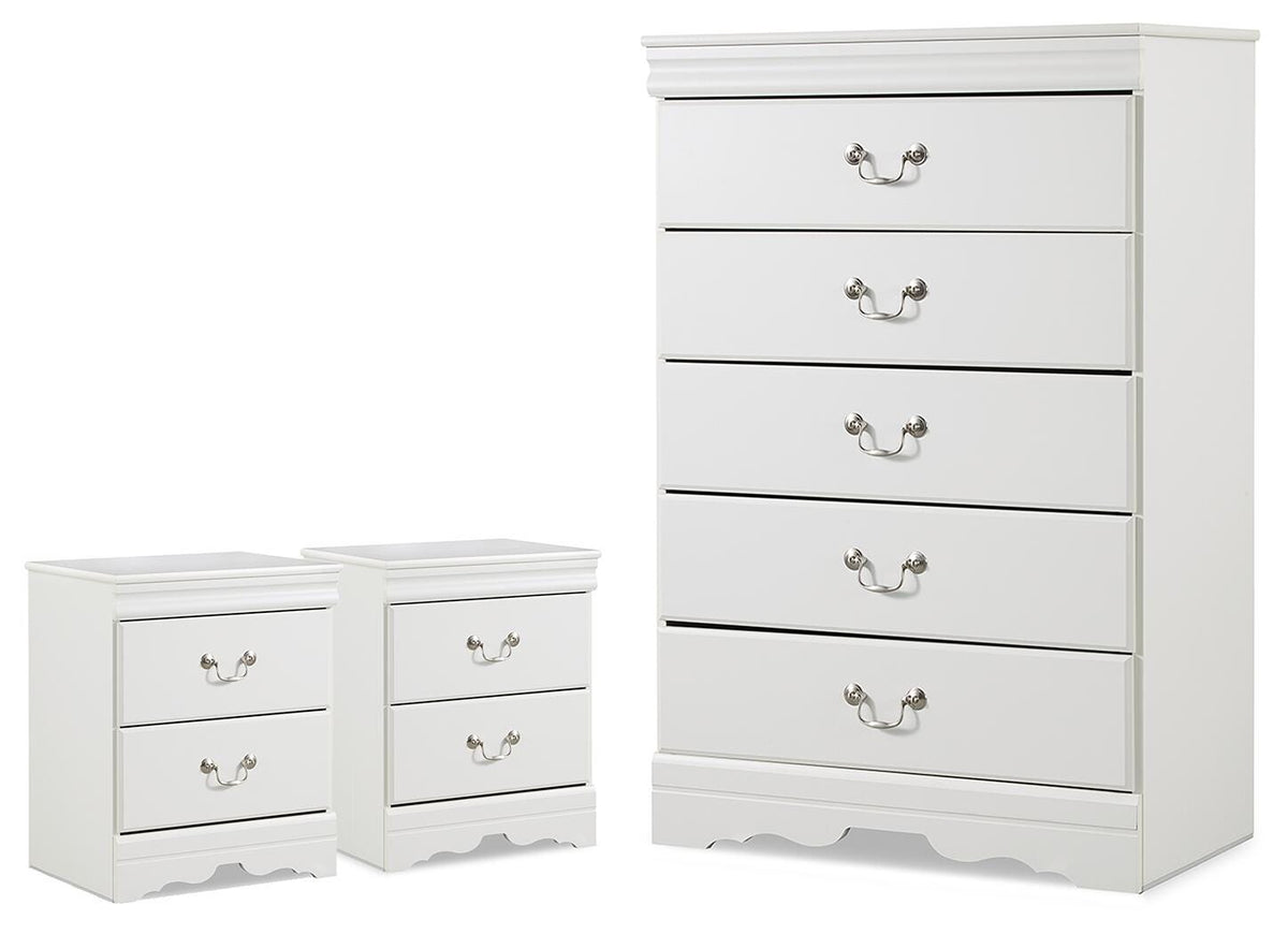 J&M Furniture - Ashley Furniture - Anarasia Chest and 2 Nightstands - Chest and 2 Nightstands - B129B26