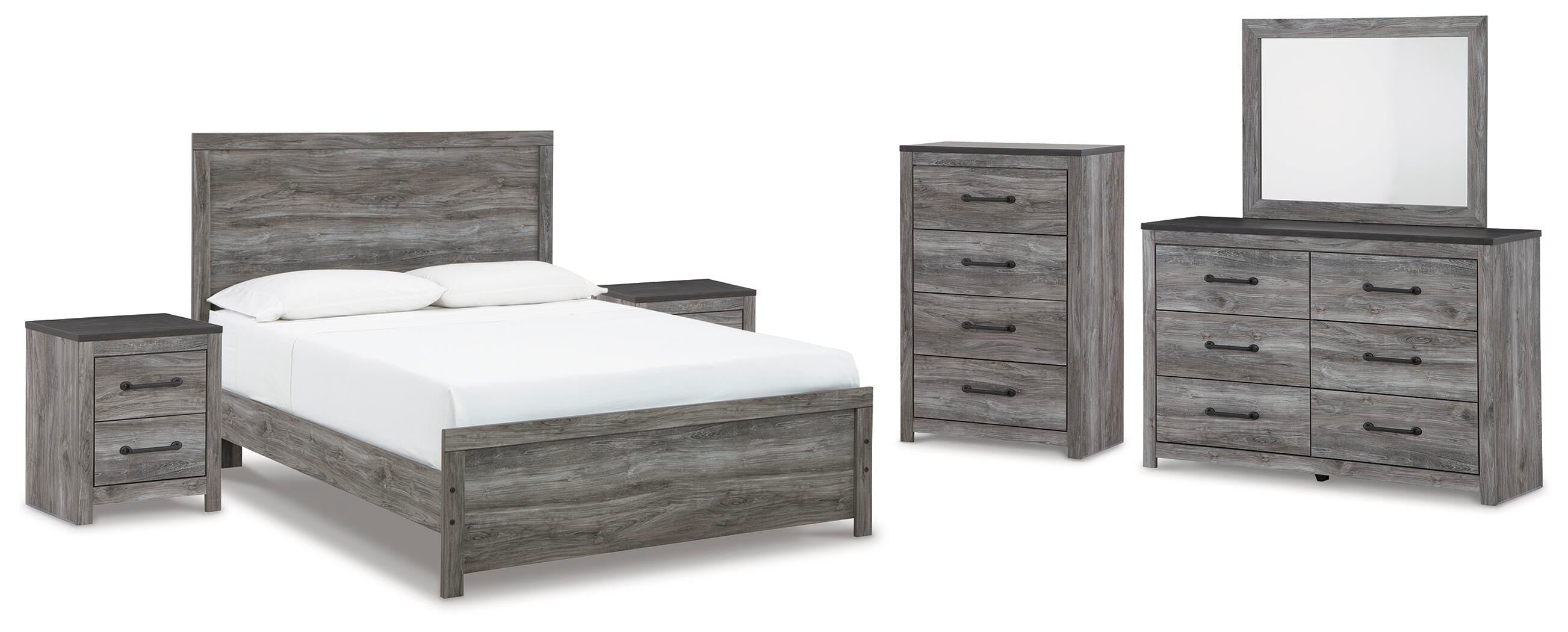 J&M Furniture - Ashley Furniture - Bronyan Queen Panel Bed, Dresser, Mirror, Chest and 2 Nightstands - Queen Panel Bed, Dresser, Mirror, Chest and 2 Nightstands - B1290B10