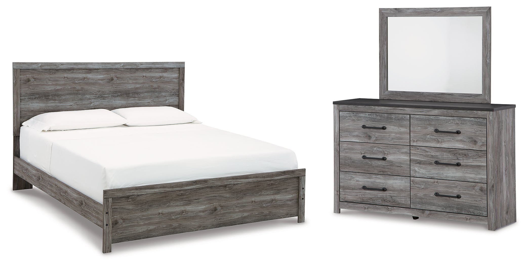 J&M Furniture - Ashley Furniture - Bronyan King Panel Bed, Dresser and Mirror - King Panel Bed, Dresser and Mirror - B1290B7