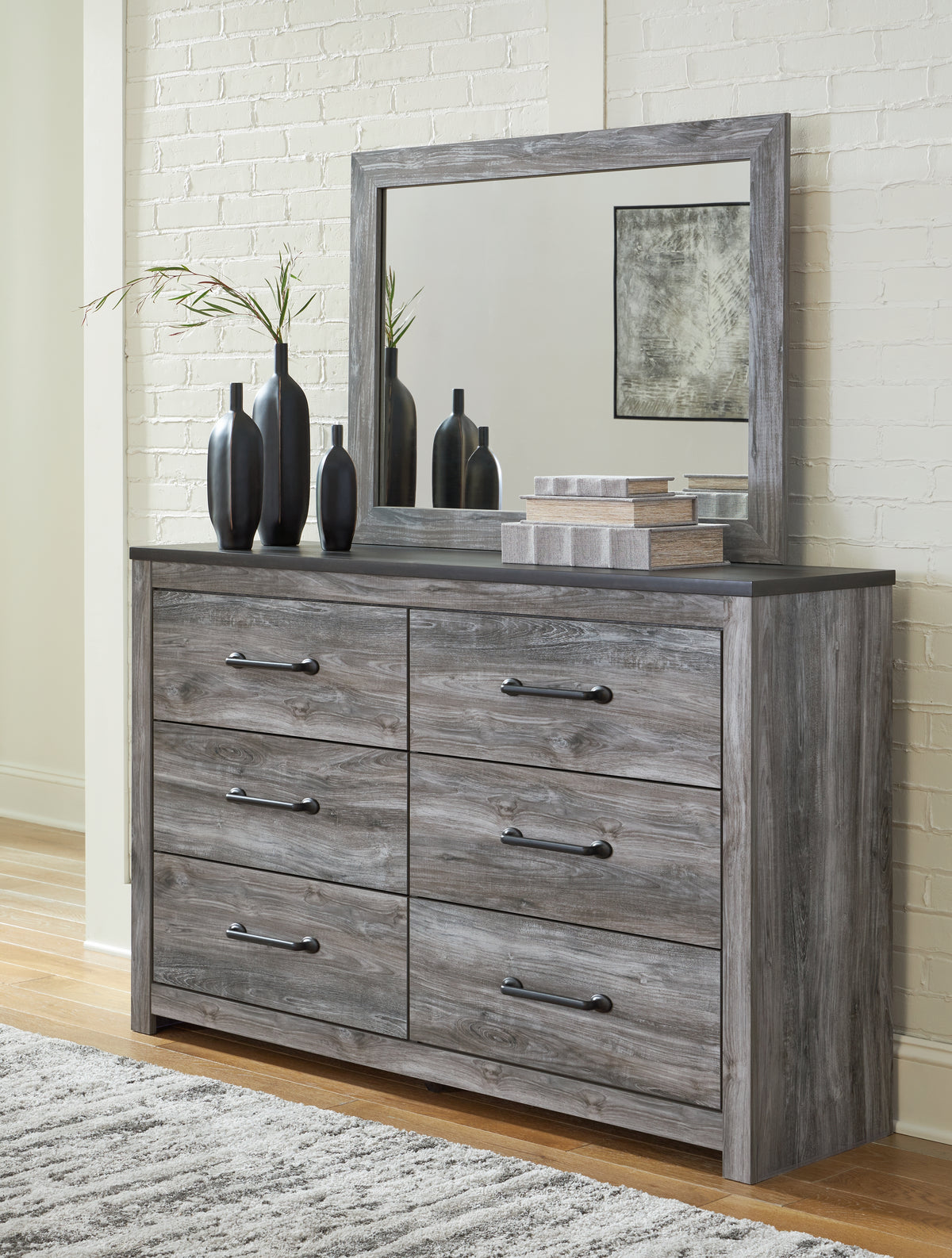J&M Furniture - Ashley Furniture - Bronyan Dresser and Mirror - Dresser and Mirror / Dark Gray - B1290B1