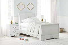 J&M Furniture - Ashley Furniture - Anarasia Twin Sleigh Bed - Twin Sleigh Bed / White - B129B1