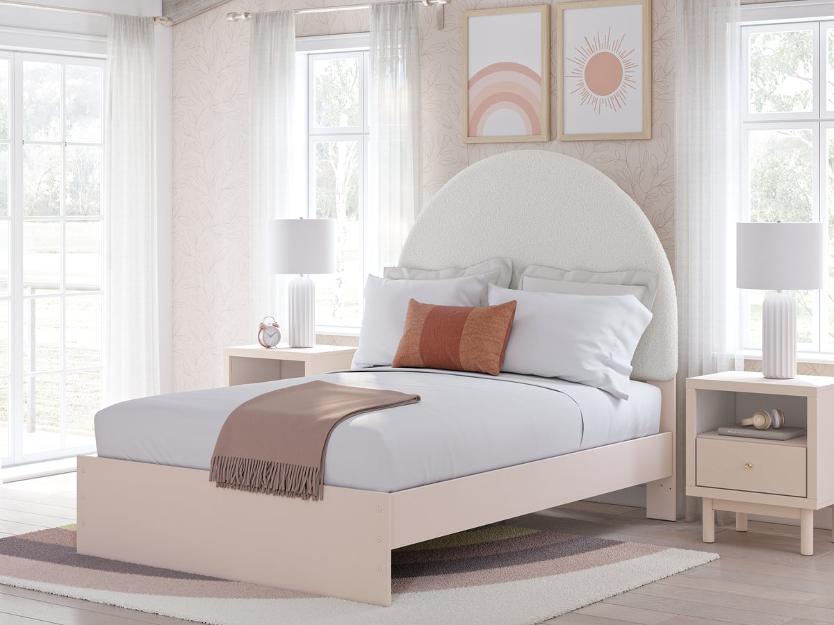 J&M Furniture - Ashley Furniture - Wistenpine Full Upholstered Panel Bed - Full Upholstered Panel Bed / Blush - B1323B9