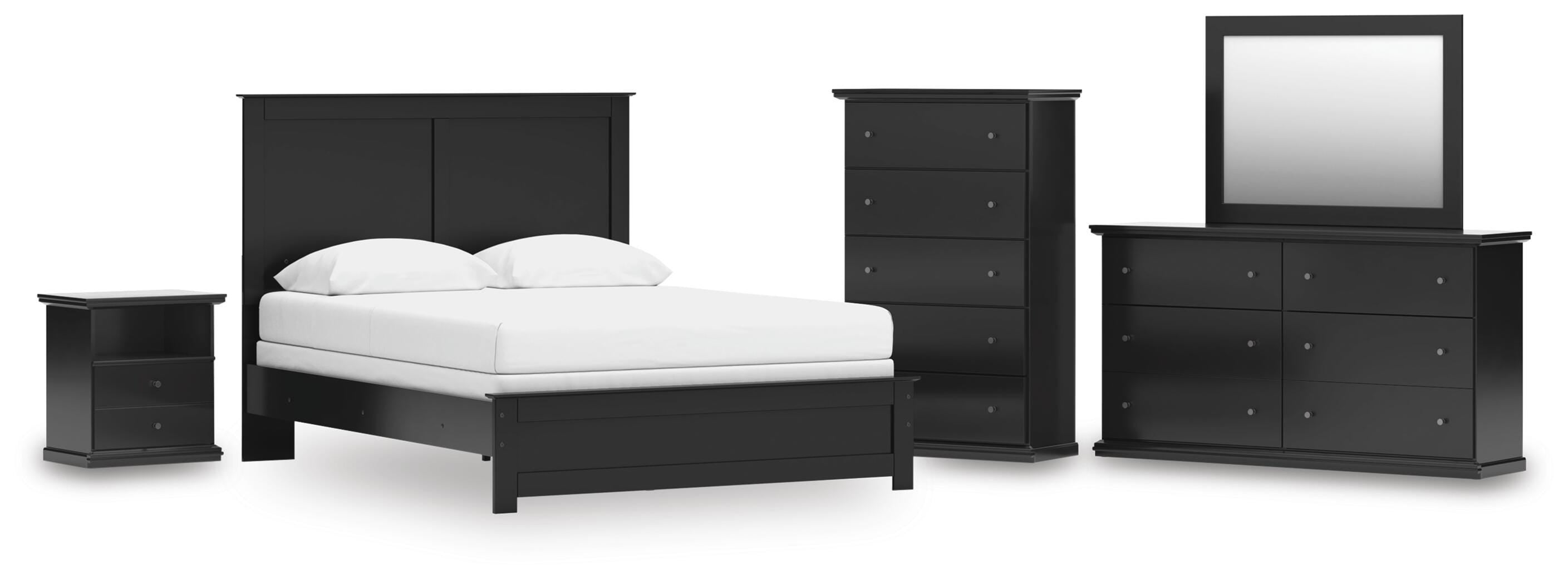 J&M Furniture - Ashley Furniture - Maribel Queen Panel Bed, Dresser, Mirror, Chest and Nightstand - Queen Panel Bed, Dresser, Mirror, Chest and Nightstand - B138B75