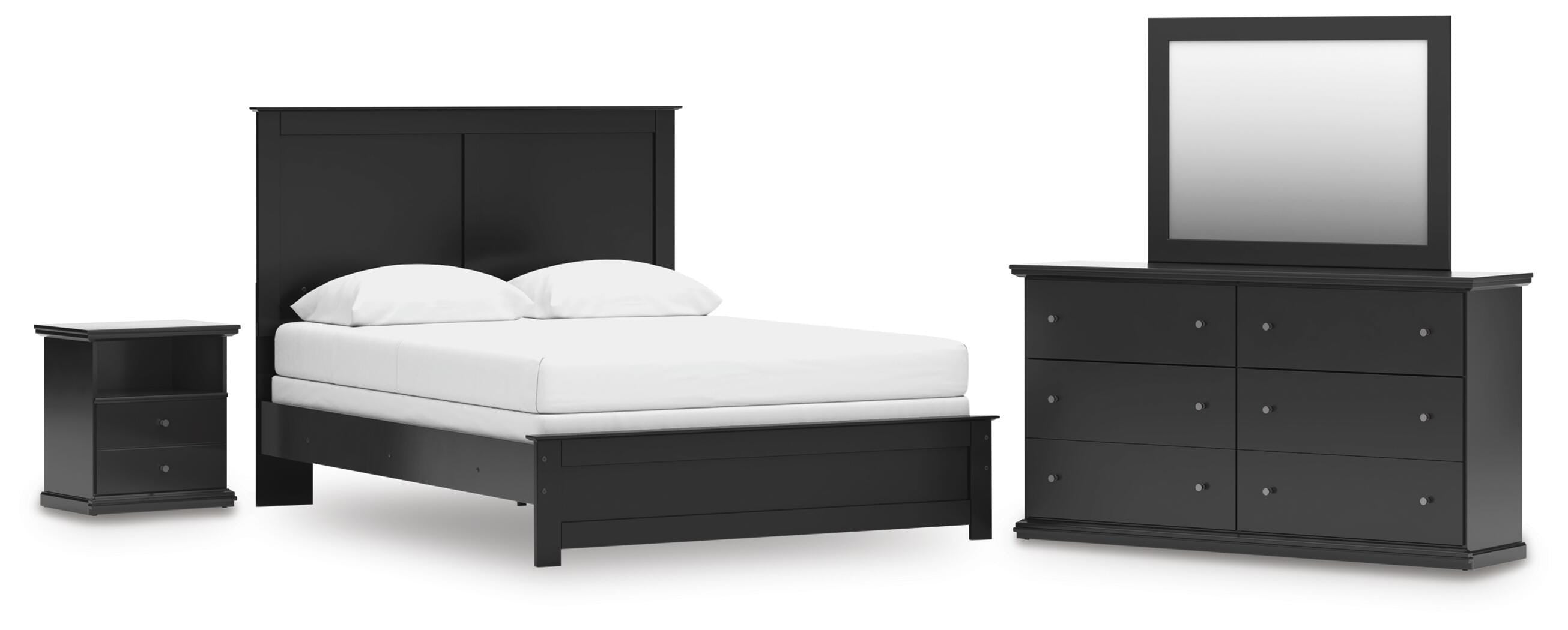 J&M Furniture - Ashley Furniture - Maribel Queen Panel Bed with Dresser, Mirror and Nightstand - Queen Panel Bed with Dresser, Mirror and Nightstand - B138B73