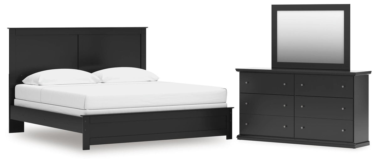 J&M Furniture - Ashley Furniture - Maribel King Panel Bed with Dresser and Mirror - King Panel Bed with Dresser and Mirror - B138B62
