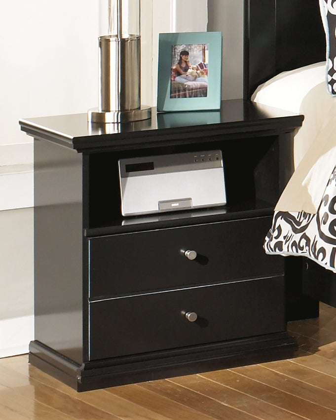 J&M Furniture - Ashley Furniture - Maribel Nightstand - One Drawer Night Stand / Black - B138-91