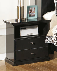 J&M Furniture - Ashley Furniture - Maribel Nightstand - One Drawer Night Stand / Black - B138-91