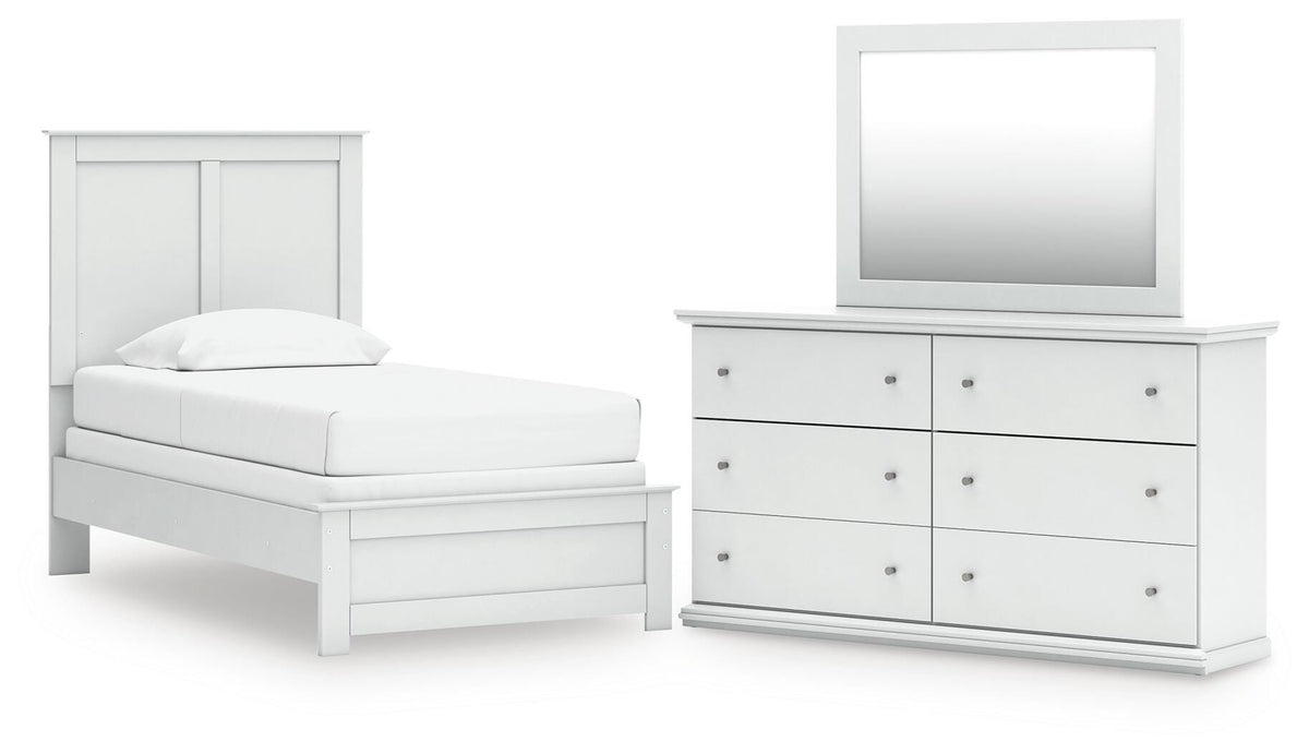 J&M Furniture - Ashley Furniture - Bostwick Shoals Twin Panel Bed, Dresser and Mirror - Twin Panel Bed, Dresser and Mirror - B139B70