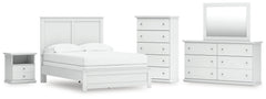 J&M Furniture - Ashley Furniture - Bostwick Shoals Full Panel Bed, Dresser, Mirror, Chest, and Nightstand - Full Panel Bed, Dresser, Mirror, Chest, and Nightstand - B139B61