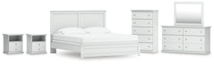 J&M Furniture - Ashley Furniture - Bostwick Shoals King Panel Bed, Dresser, Mirror, Chest and 2 Nightstands - King Panel Bed, Dresser, Mirror, Chest and 2 Nightstands - B139B53