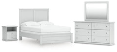 J&M Furniture - Ashley Furniture - Bostwick Shoals Full Panel Bed, Dresser, Mirror and Nightstand - Full Panel Bed, Dresser, Mirror and Nightstand - B139B58