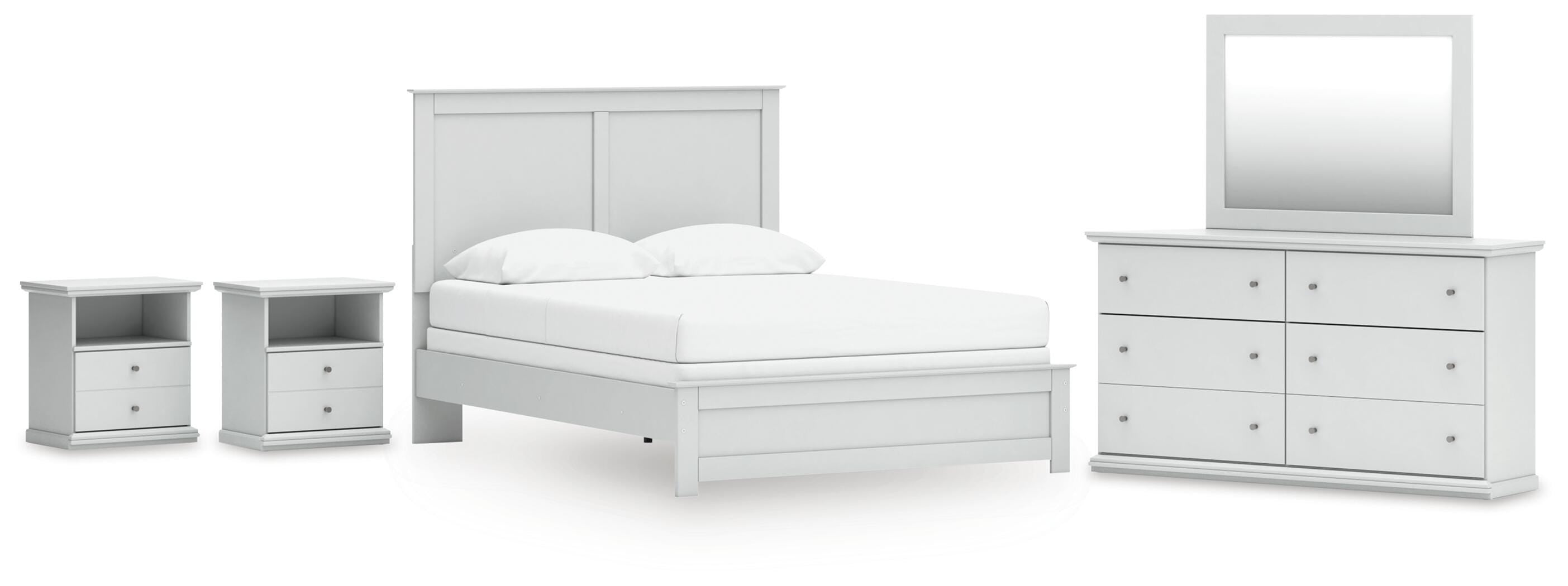 J&M Furniture - Ashley Furniture - Bostwick Shoals Queen Panel Bed, Dresser, Mirror and 2 Nightstands - Queen Panel Bed, Dresser, Mirror and 2 Nightstands - B139B50