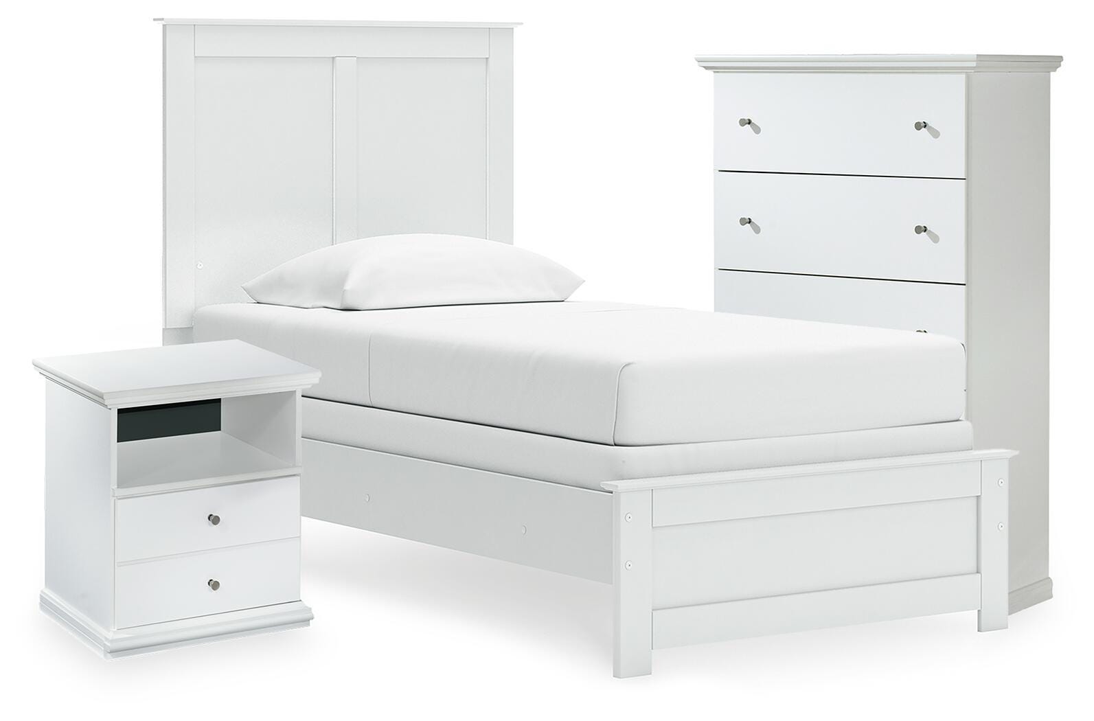J&M Furniture - Ashley Furniture - Bostwick Shoals Twin Panel Bed, Chest and Nightstand - Twin Panel Bed, Chest and Nightstand - B139B64