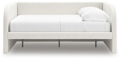 Arloster Full Upholstered Day Bed, Dresser and Mirror