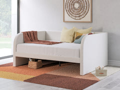 J&M Furniture - Ashley Furniture - Arloster Full Upholstered Day Bed - Full Upholstered Day Bed / Tan/White - PCB1566B10