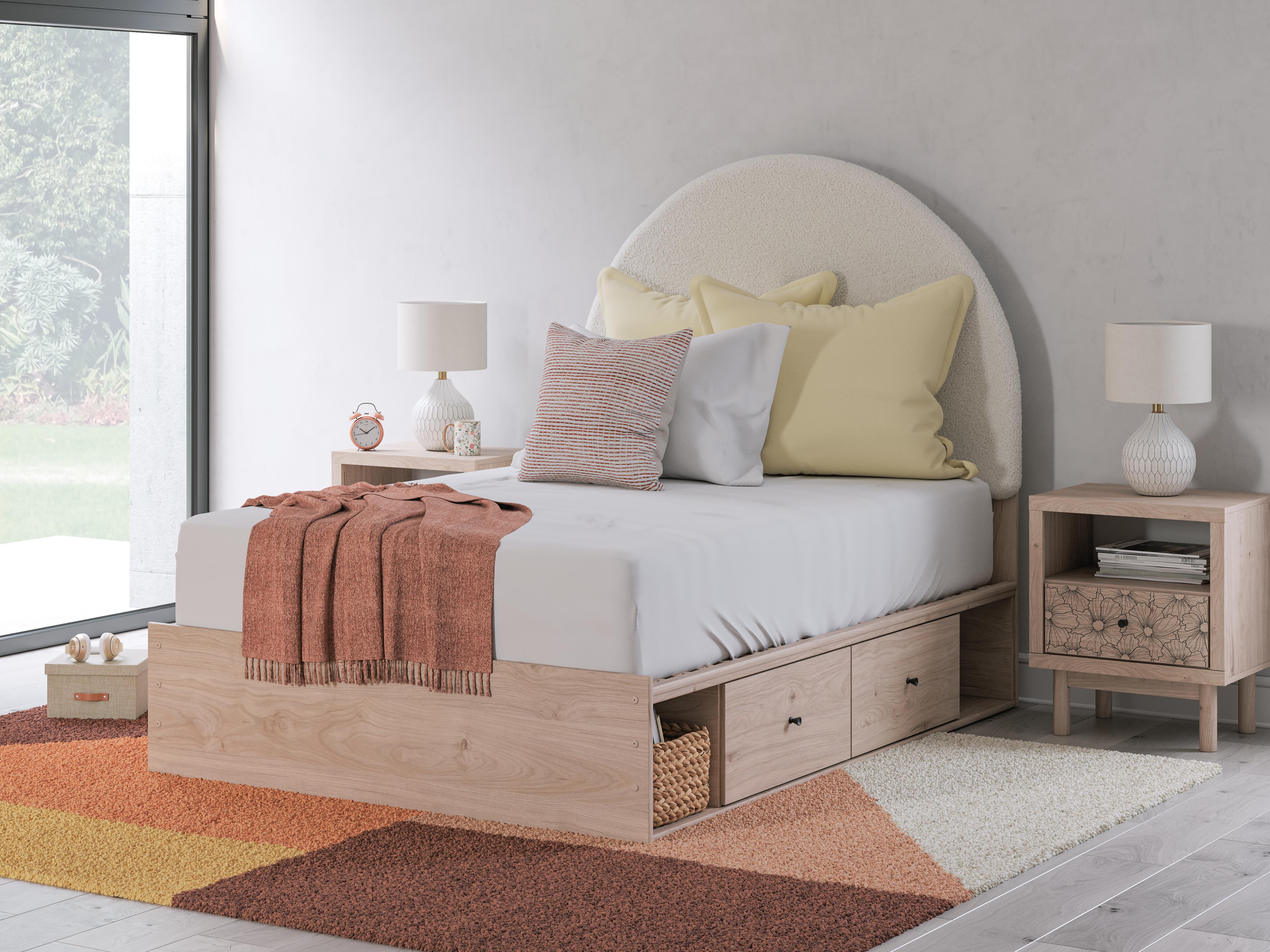 J&M Furniture - Ashley Furniture - Arloster Full Upholstered Panel Bed with Storage - Full Upholstered Panel Bed with Storage - PCB1566B7