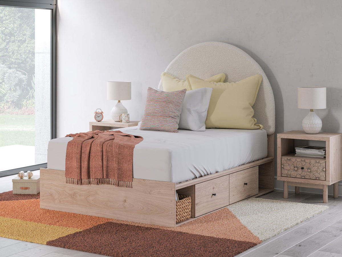 J&M Furniture - Ashley Furniture - Arloster Full Upholstered Panel Bed with Storage - Full Upholstered Panel Bed with Storage - PCB1566B7