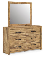 Maystonna Queen Panel Bed, Dresser and Mirror
