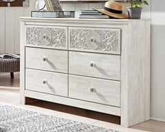 J&M Furniture - Ashley Furniture - Paxberry Dresser - Six Drawer Dresser / Whitewash - B181-31