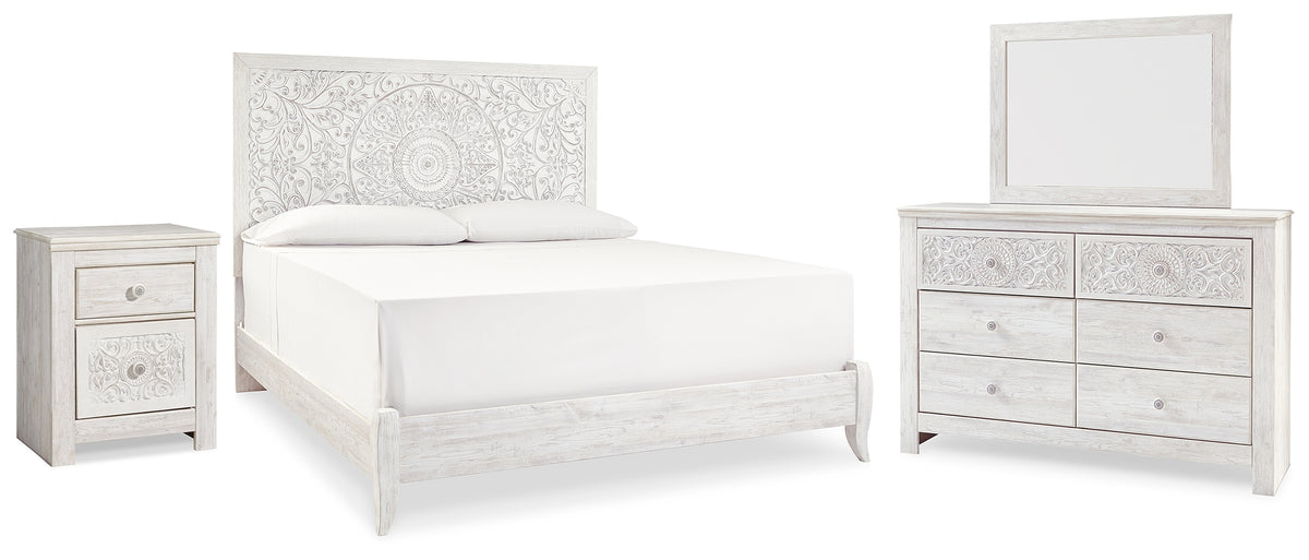 J&M Furniture - Ashley Furniture - Paxberry King Panel Bed, Dresser, Mirror and Nightstand - King Panel Bed, Dresser, Mirror and Nightstand - B181B33