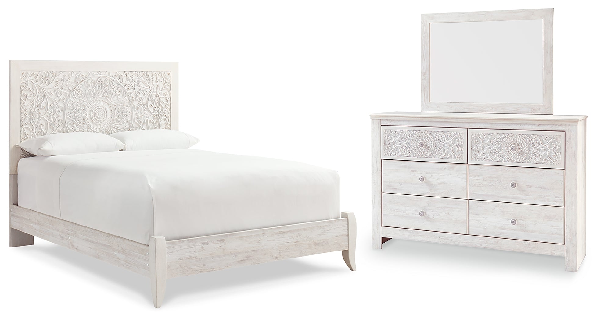 J&M Furniture - Ashley Furniture - Paxberry Queen Panel Bed, Dresser and Mirror - Queen Panel Bed, Dresser and Mirror - B181B15