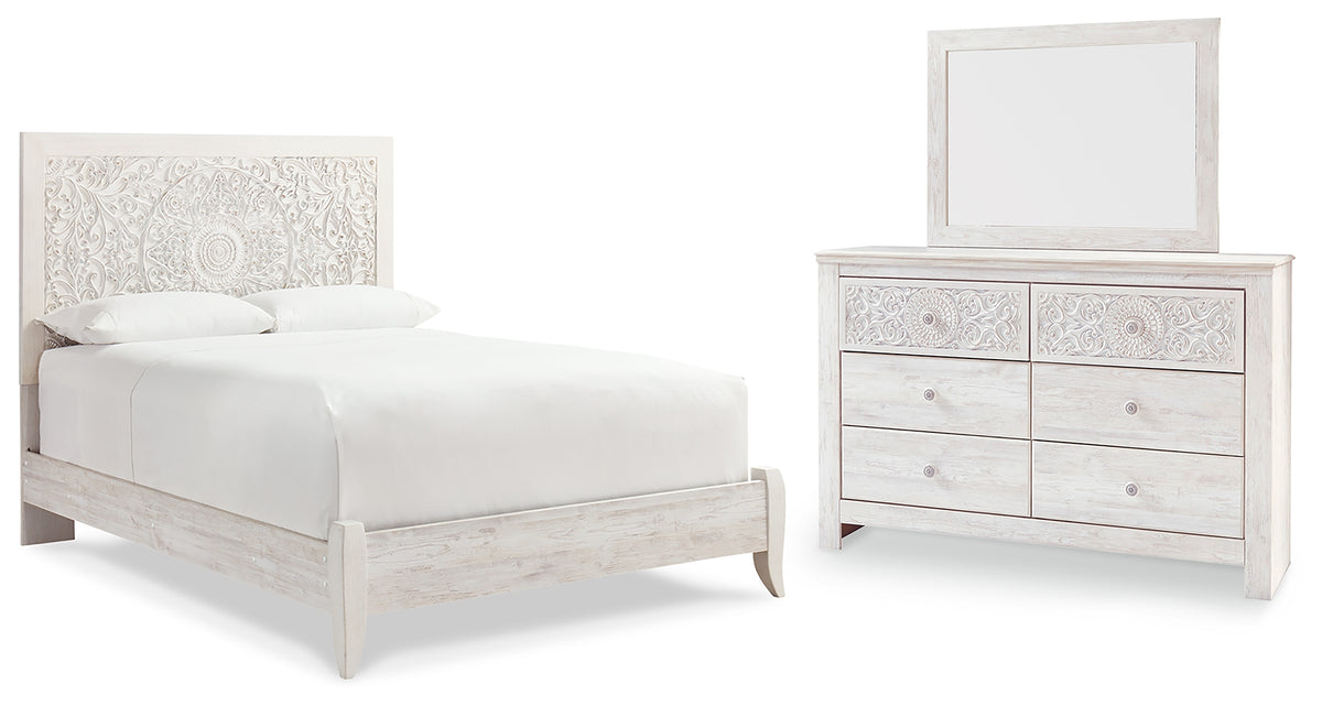 J&M Furniture - Ashley Furniture - Paxberry Queen Panel Bed, Dresser and Mirror - Queen Panel Bed, Dresser and Mirror - B181B15
