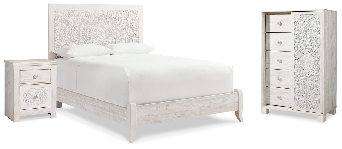J&M Furniture - Ashley Furniture - Paxberry Queen Panel Bed, Chest and Nightstand - Queen Panel Bed, Chest and Nightstand - B181B28