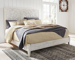 J&M Furniture - Ashley Furniture - Paxberry King Panel Bed - King Panel Bed / Whitewash - B181B10