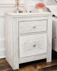 J&M Furniture - Ashley Furniture - Paxberry Nightstand - Two Drawer Night Stand / Whitewash - B181-92