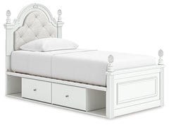 Kozlani Twin Upholstered Panel Bed with Storage