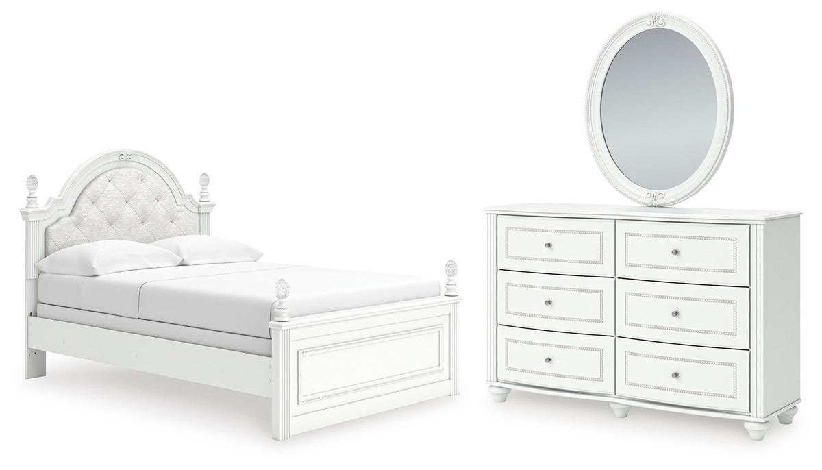 J&M Furniture - Ashley Furniture - Kozlani Full Upholstered Panel Bed, Dresser and Mirror - Full Upholstered Panel Bed, Dresser and Mirror - PCB1819B15